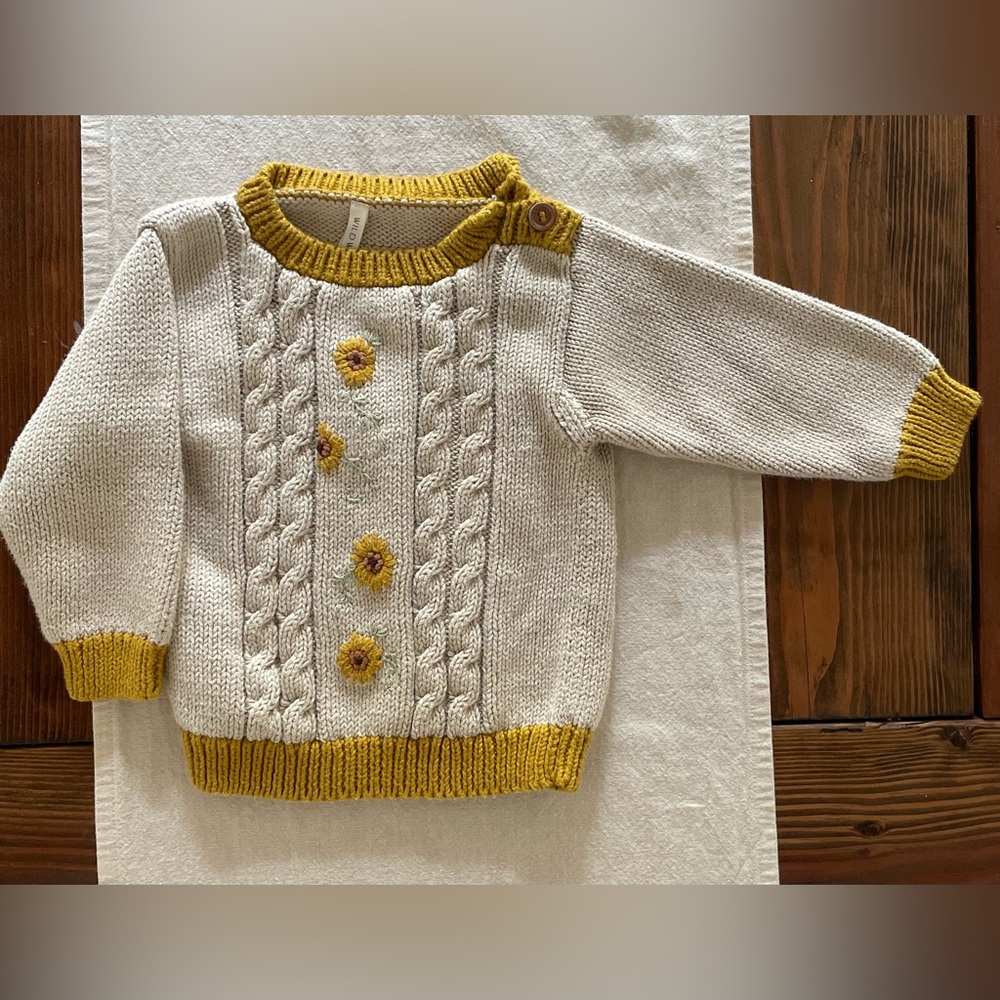 Wild WaWa sunflower sweater 18-24 month